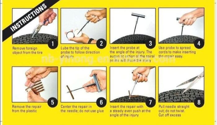 Deluxe Tire Repair Plug Kit for Tubeless Tires