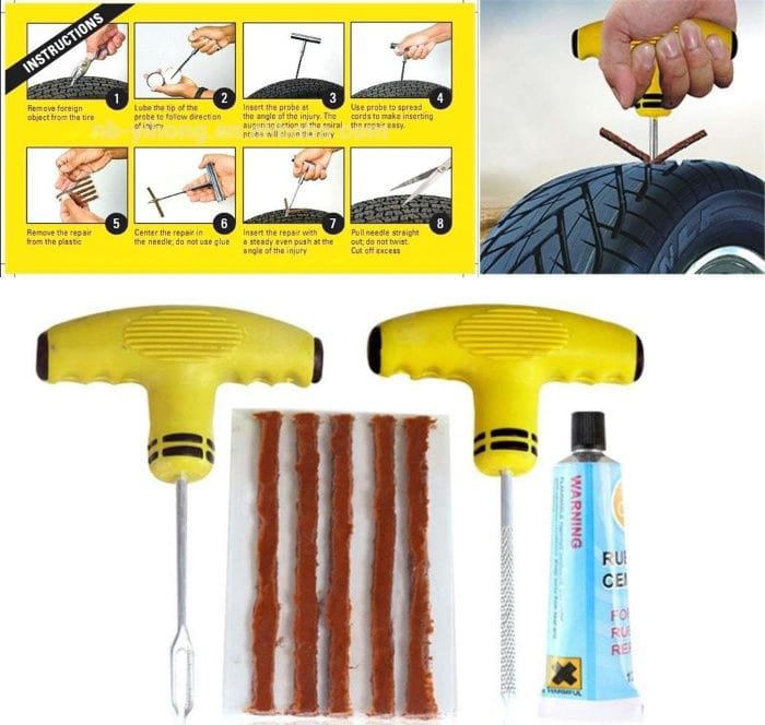 Deluxe Tire Repair Plug Kit for Tubeless Tires