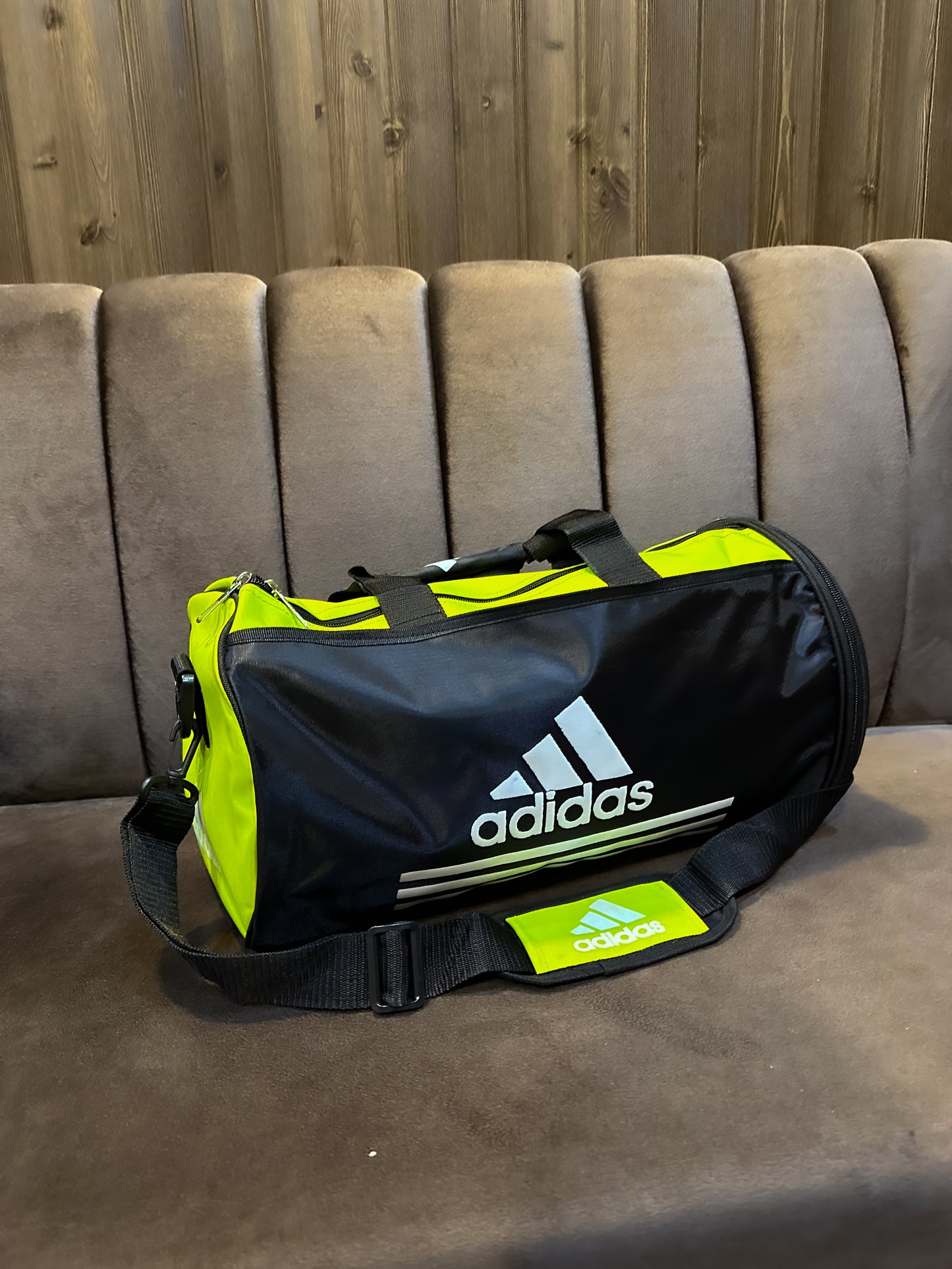 Adi 3 Strips Duffle Bag with shoe compartment-18 inch random color