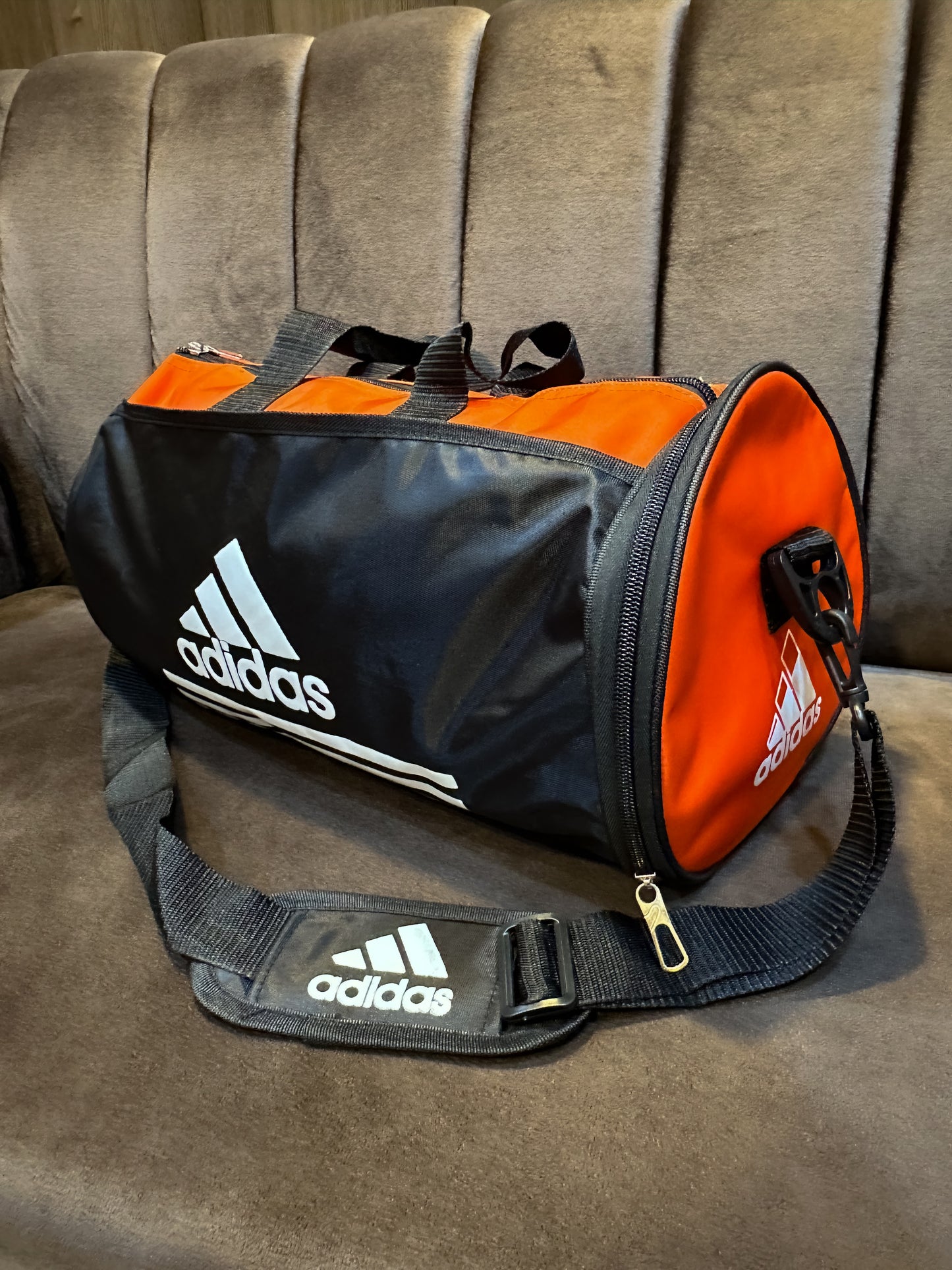 Adi 3 Strips Duffle Bag with shoe compartment-18 inch random color
