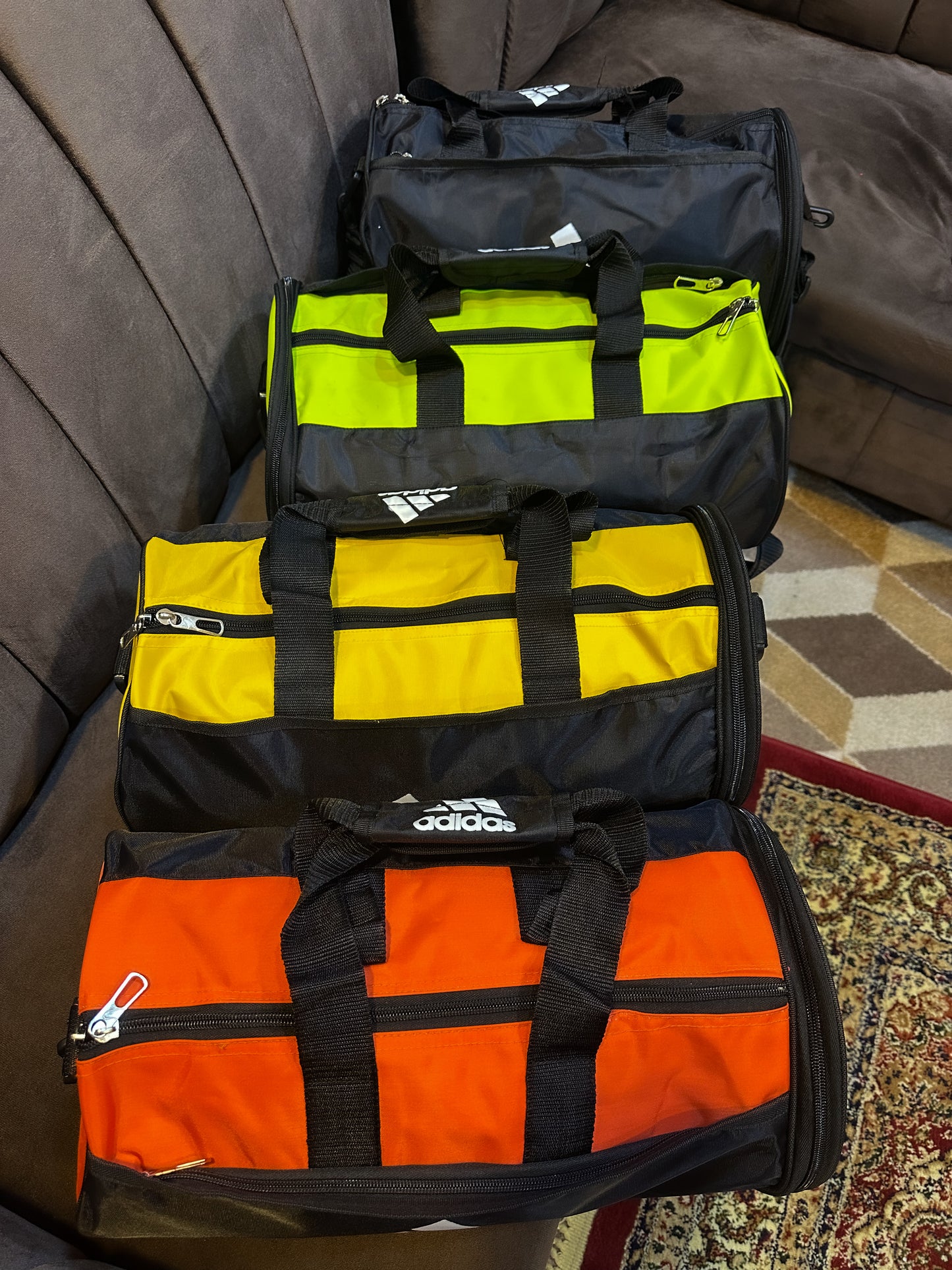 Adi 3 Strips Duffle Bag with shoe compartment-18 inch random color