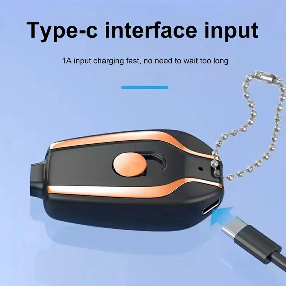 Type C – Emergency Keychain Portable Charger Power Bank