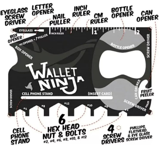 Wallet Ninja 18-in-1 Card Multi-Tool