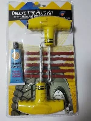Deluxe Tire Repair Plug Kit for Tubeless Tires