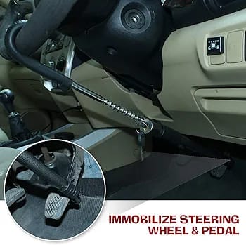 Heavy-Duty Steering Wheel & Pedal Lock