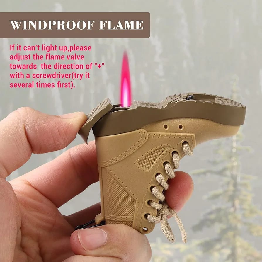 Mini Army Boot Lighter 🔥 | Keychain with Bottle Opener