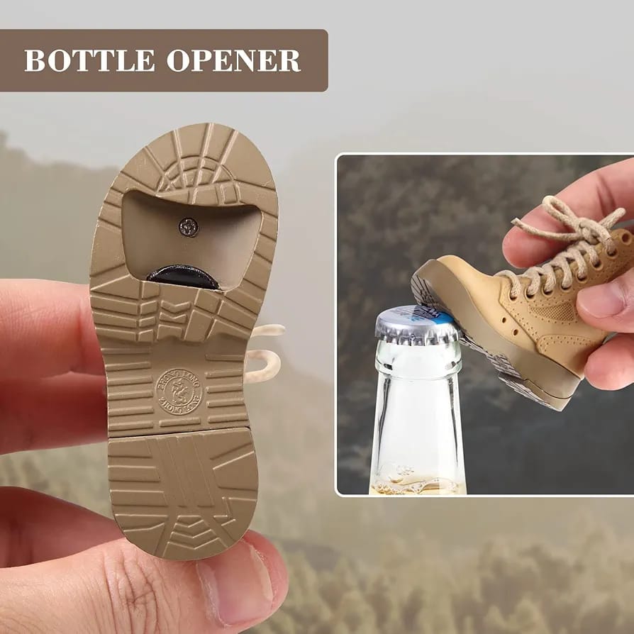 Mini Army Boot Lighter 🔥 | Keychain with Bottle Opener
