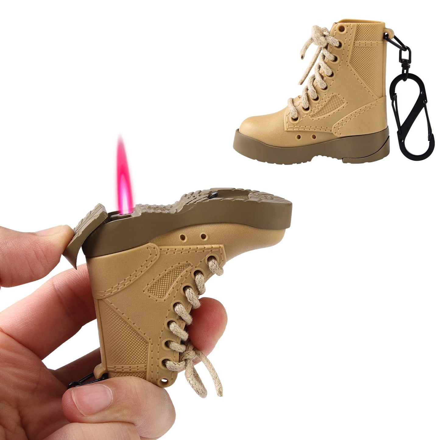 Mini Army Boot Lighter 🔥 | Keychain with Bottle Opener