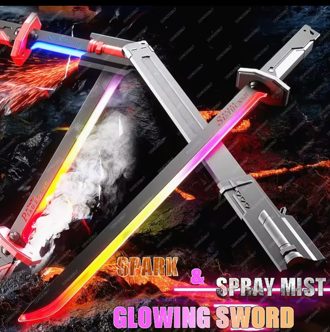 LED Talwar Smoke Toy Sword – Light-Up Warrior Blade
