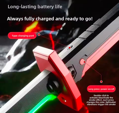 LED Talwar Smoke Toy Sword – Light-Up Warrior Blade